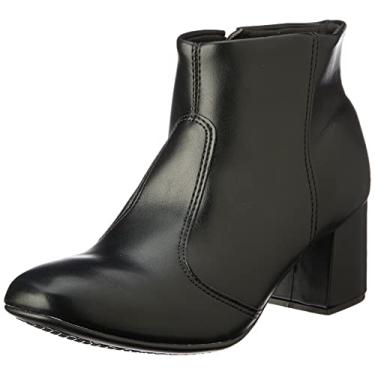 Imagem de Bota Beira Rio Estilo Fashion Napa Genebra Salto Médio,Preto, 37