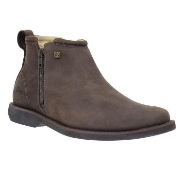 Imagem de Botina Masculina Couro Marrom com Zíper Zebu 27739
