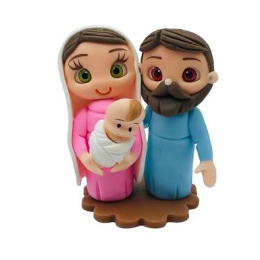 Imagem de Imagem Infantil Biscuit Sagrada Família 8 Cm