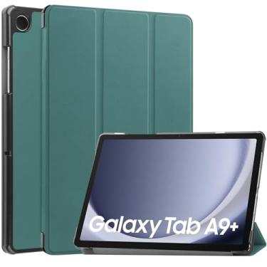 Imagem de Estojo para tablet, capa para tablet Compatível com Samsung Galaxy Tab A9 Plus SM-X210/SM-216/SM-X218 Capa de 11 polegadas Capa inteligente para tablet tripla, capa protetora leve, capa traseira rígid