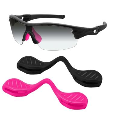 Imagem de Mryok Nosepiece Nosepiece Nosepiece para óculos de sol Oakley Radar Path EV RadarLock ajuste asiático - rosa e preto