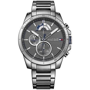 Imagem de Tommy Hilfiger Relógio masculino 1791347 Cool Sport analógico mostrador quartzo cinza, Relógio cinza, Cronógrafo, movimento de quartzo