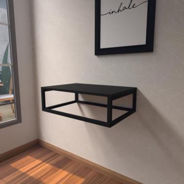 Imagem de Aparador Industrial Preto Moderno Cantinho Café Escritorio Simples Bancada Suspensa