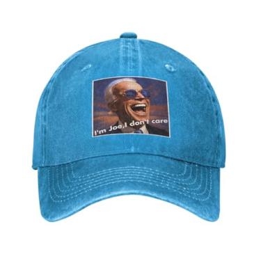 Imagem de Boné de beisebol engraçado Joe Biden unissex clássico boné de caminhoneiro ajustável lavado algodão original azul, Azul, G