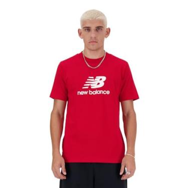 Imagem de New Balance Camiseta masculina com logotipo Sport Essentials, Team Red, GG