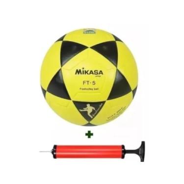 Imagem de Bola Futevolei Mikasa Original Ft-5 Amarelo + Bomba