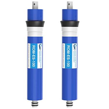 Imagem de Vegebe Filtro de membrana RO 100 GPD 30,5 x 4,6 cm, substituição de elemento de membrana de osmose reversa, cabe sob a pia RO sistema purificador de filtragem de filtro de água potável, pacote com 2