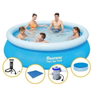 Imagem de Kit Piscina Inflável Bestway 2.300Ls Filtro Capa Bomba Forro