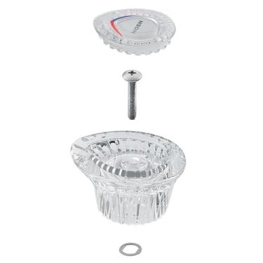 Imagem de Moen 96797 Chateau Collection Kit de substituição para torneira de banheira e chuveiro, inserção cromada e branca