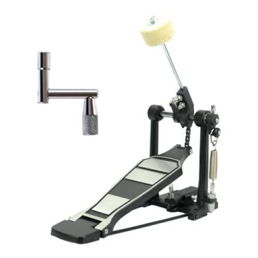 Imagem de Colaxi Pedal de tambor baixo, cabeça de feltro do pedal do pontapé do tambor com chave de ajuste do tambor, pontapé do batedor do tambor para o instrumento