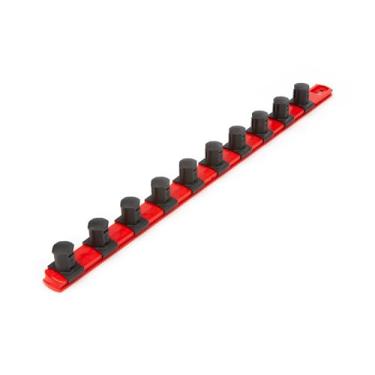 Imagem de TEKTON Trilho de soquete de 3/4 polegadas x 45 cm, 10 clipes (vermelho) | OSR33110 | Feito nos EUA