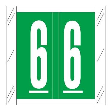 Imagem de Doctor Stuff - File Folder Labels, Number 6, TABBIES 11500 Match - CLNM Series Chart Stickers, Dark Green, 1-1/2" x 1-1/2", #6, 500/Roll