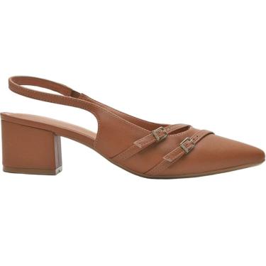 Imagem de Sapato Scarpin Feminino Casual Dia a Dia Salto Médio Bico Fino Conforto Vizzano 1220.366