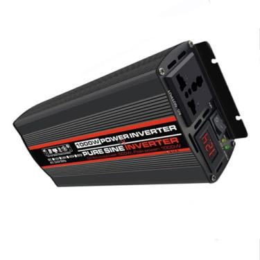 Imagem de Inversor de energia Pure Sine Wave, 1000W carro inversor Dc 12 V 24 V 48 V 60 V para ac 110 V 220 V com tomadas ac e display LCD para computador portátil/carro/camping,24v to 110v