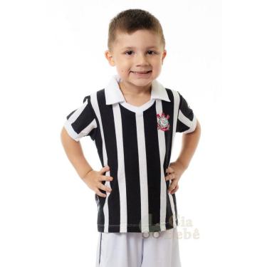 Imagem de Camisa Bebê Corinthians Preta Retrô Oficial