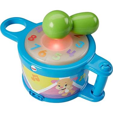 Imagem de Fisher-Price Aprender e Brincar, Tambor com Música e Efeito Sonoro, 2 Modos de Tocar, Brinquedo para bebês a partir de 6 meses