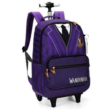 Imagem de Mochila Rodinhas Oficial WANDINHA ADDAMS Luxcel MC47264 roxo-Unissex