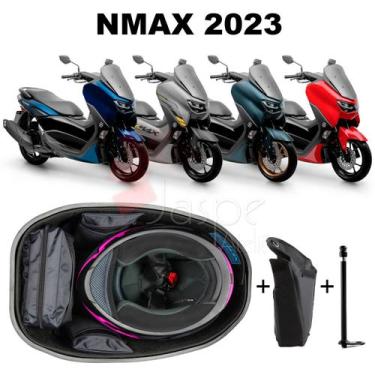 Imagem de Forro Nmax 2023 Connected Premium Preto + Guidão + 1 Antena - Jaspe At