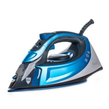 Imagem de Ferro Passar Roupa Oster Vapor Elétrico Cerâmica Turbo Cor: Azul Preto