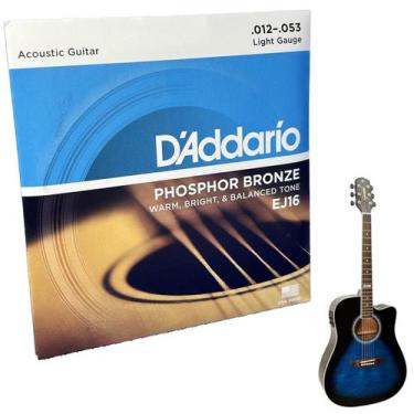 Imagem de Jogo de Cordas D'Addario Phosphor 012 Bronze p/ Violão EJ16 - Daddario