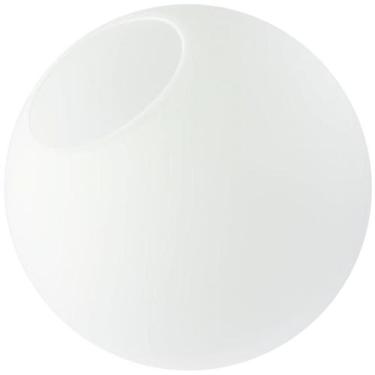 Imagem de Globo Vidro 12cm Esfera Bola Jabuticaba Branco Fosco Leitoso Gimpo GLO