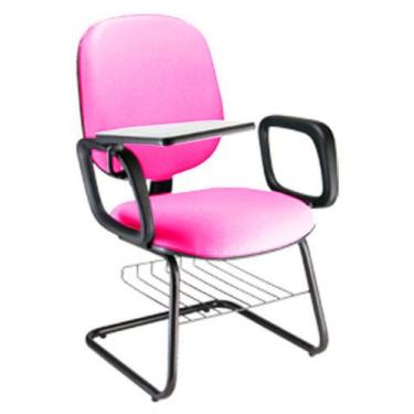 Imagem de Cadeira Universitária com prancheta para Escolas Linha Uno Rosa - Desi