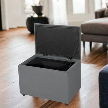 Imagem de Puff Baú 60cm Decorativo Sala Estar Quarto Multiusos Veludo - TB ECOMM