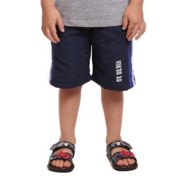 Imagem de Bermuda Tactel Ox Silver Estilo Short, Azul, Branco, 4, Menino