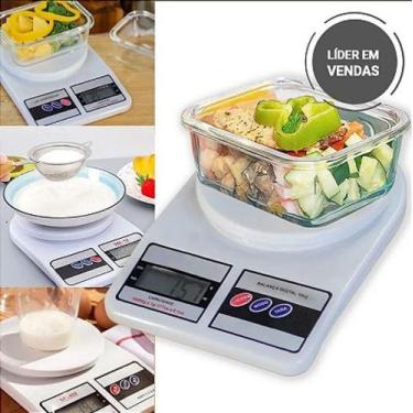 Imagem de Balança Digital De Precisão Cozinha 10kg Nutrição E Dieta - LD
