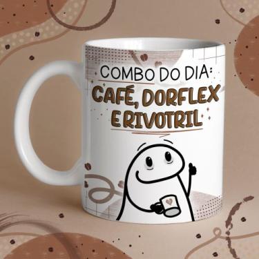 Imagem de Caneca Porcelana Flork Café combo do dia café, dor flex e rivo tril 32