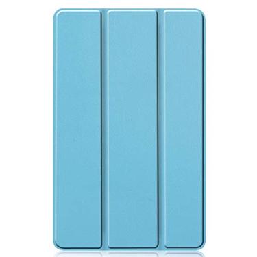 Imagem de Zrengp Capa de couro leve ultrafina com suporte fólio para Samsung Galaxy Tab S6 Lite 10,4 SM-P610 P613 P615 P619 (versão 2020/2022) 10,4 polegadas (KST-azul claro)