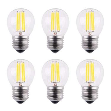 Imagem de OPALRAY A15/G45 LED Bulb, 4 Watts Dimmable Mini Globe Style Bulb, Standard E26 Base, 400Lm Warm White Light 2700K, Clear Glass Shell, 40W Incandescent Replacement, 6 Pack