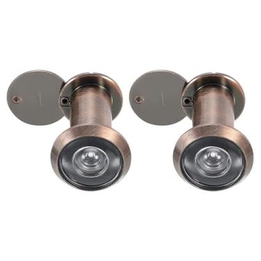 Imagem de PATIKIL Visualizador de porta de 1,5 mm (5/20.3 cm), visor de porta de privacidade de cobre para segurança, 220 graus, serve para portas de 3,5 a 6,5 cm com tampa de privacidade para hotel de