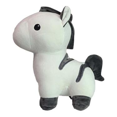 Imagem de Vaca De Pelúcia Branca Em Pé Olho Bordado 24Cms - Fizzy