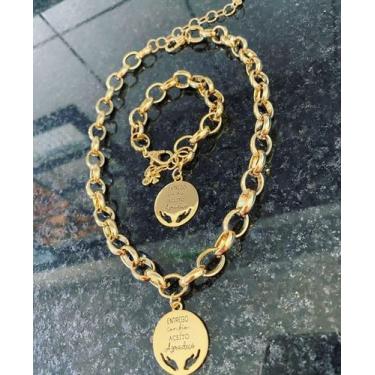 Imagem de Kit Feminino Cordão + Pulseira Banhada a ouro 18k - Baronesa imports18