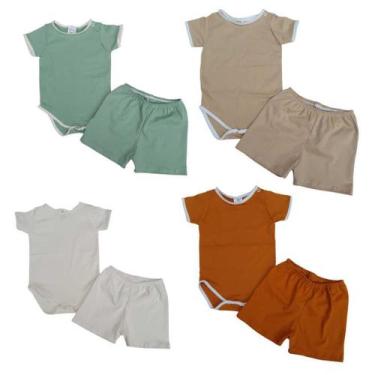 Imagem de Conjunto Infantil Body e short bebê minimalista 0 à 24 meses - Mali Ar