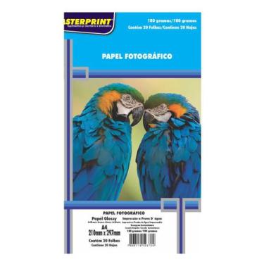 Imagem de Glossy Paper A4 180g Masterprint Kit Com 20, Branco