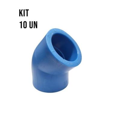 Imagem de Kit 10 Joelhos 45 Ppr Azul Ar Comprimido 25 Mm -topfusion