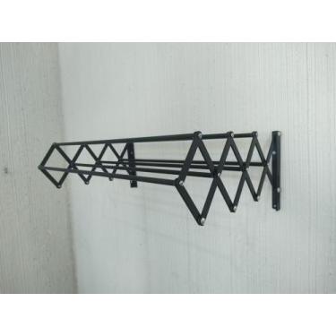 Imagem de Varal de parede sanfonado com 7 varetas em alumínio - Varais Store, Pr