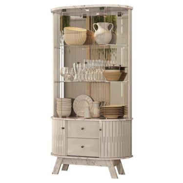 Imagem de Cristaleira Moss Calacata Off White - Madetec - MADETEC MOVEIS