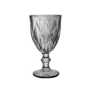 Imagem de Conjunto 6 Taças de Água de Vidro Diamond Cinza Metalizado 325ml 7626 - Lyor