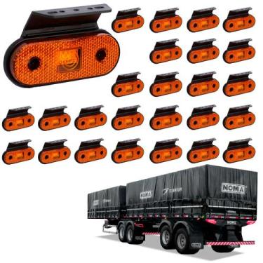 Imagem de 24 Lanterna Lateral Noma LED Âmbar c/ Suporte - Fio - DW Componentes