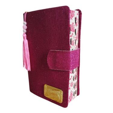 Imagem de Bíblia Feminina Média com Harpa Palavras de Jesus em Vermelho - Glitte