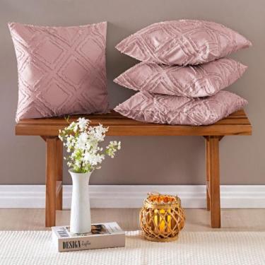 Imagem de ALMOFADAS AVELINE/CAPAS DE ALMOFADAS 45x45cm  04 PEÇAS - MORADA DOS EN
