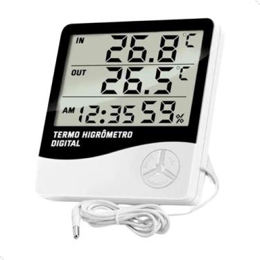 Imagem de Relógio Temperatura Umidade Termohigrômetro Digital Supermed - SuperMe