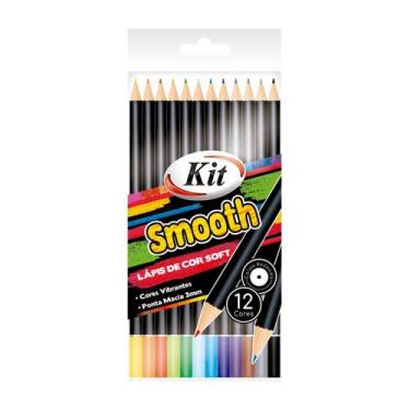 Imagem de Lápis de cor Kit smooth soft com 12 cores