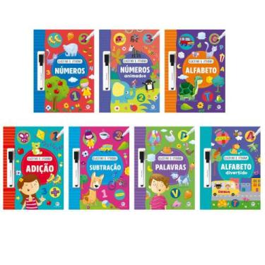 Imagem de Kit c/ 7 Livros Escreva e Apague Infantil - Aprenda
