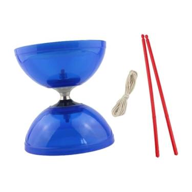 Imagem de Esquirla Diabolo Toy Brinquedo de malabarismo flexível com 2 palitos de Diabolo Conjunto de Diabolo chinês Brinquedo de habilidade para adultos Crianças Jardim, Azul