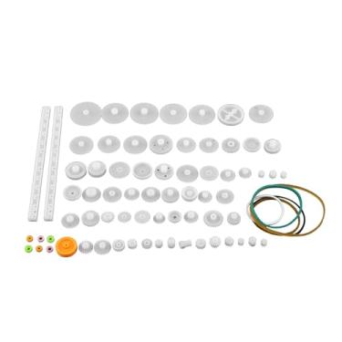 Imagem de Kits de Engrenagens, 80 Peças de Plástico, Polia, Correia, Coroa, Conjunto de Engrenagens, Kits de Minhocas, robô, Motor de Carro, Brinquedo, Faça você Mesmo, (75 tipos de kit de