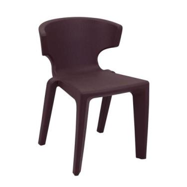 Imagem de Cadeira Tramontina Marilyn Em Polietileno Marrom Café